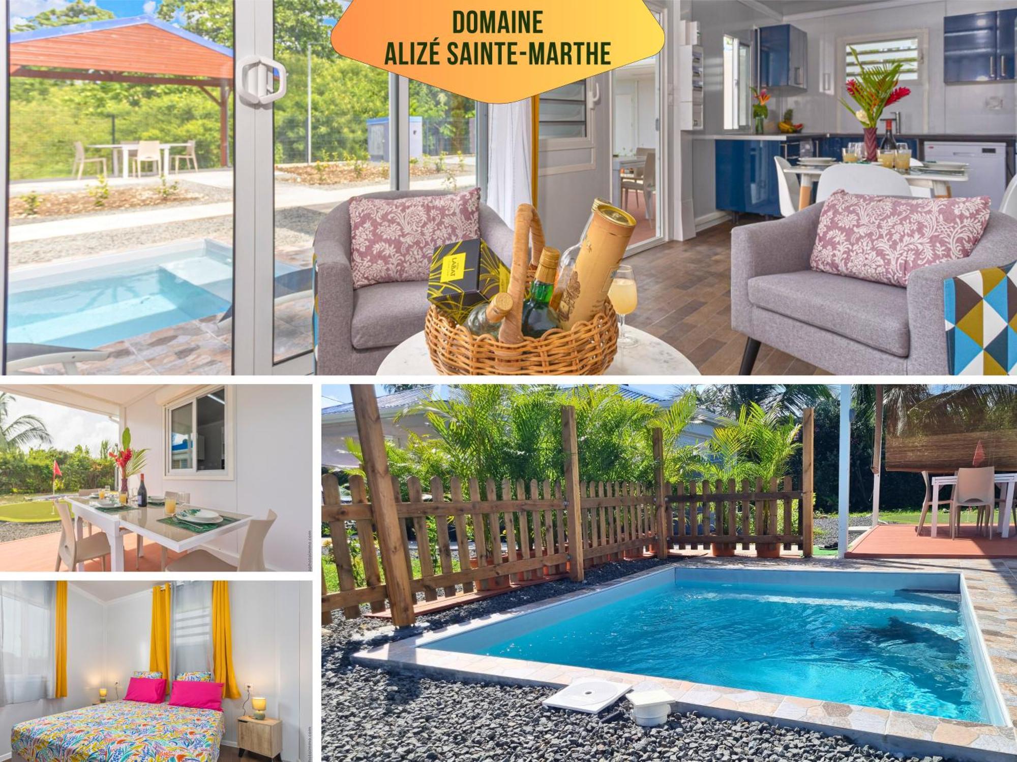 Domaine "Alize Sainte-Marthe" - Ideal Couple & Famille - Piscine Privee - Clim - Mini Green De Golf - Wifi Hd - Calme - 5Min St-Francois Centre - Draps & Serviettes Fournies Exterior foto