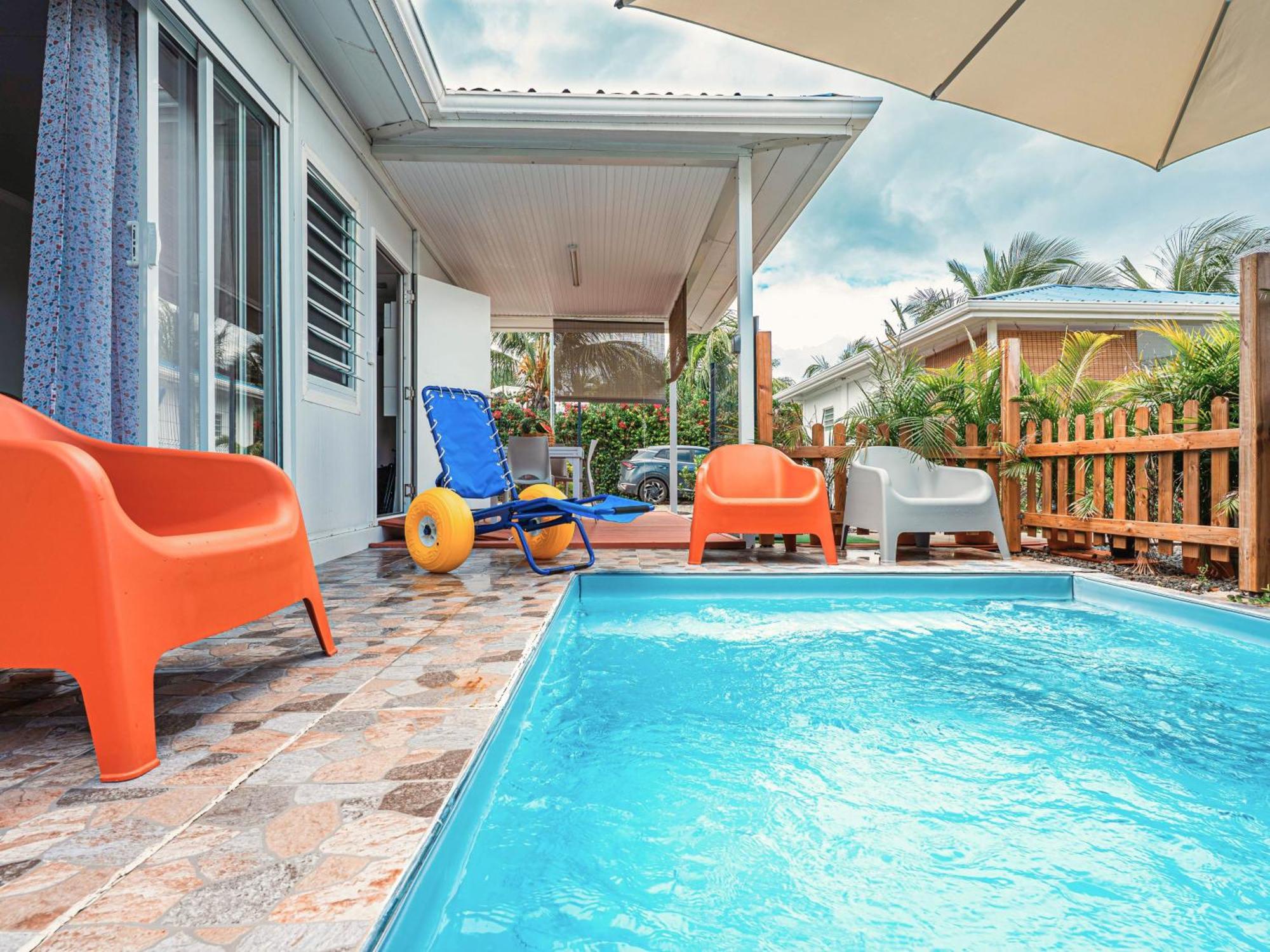 Domaine "Alize Sainte-Marthe" - Ideal Couple & Famille - Piscine Privee - Clim - Mini Green De Golf - Wifi Hd - Calme - 5Min St-Francois Centre - Draps & Serviettes Fournies Zimmer foto